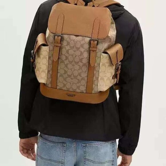 NWT Coach Hudson Backpack In Colorblock Signature Canvas CR335 - Picture 3 of 12